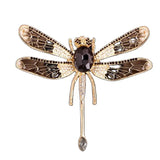 Enamel Dragonfly Brooch Women Rhinestone Insects Party Banquet Pin