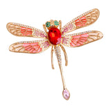 Enamel Dragonfly Brooch Women Rhinestone Insects Party Banquet Pin