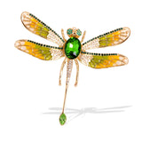 Enamel Dragonfly Brooch Women Rhinestone Insects Party Banquet Pin