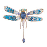 Enamel Dragonfly Brooch Women Rhinestone Insects Party Banquet Pin