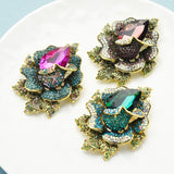 Sparkling Rhinestone Flower Brooches - 3 Colors