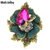 Sparkling Rhinestone Flower Brooches - 3 Colors