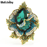 Sparkling Rhinestone Flower Brooches - 3 Colors