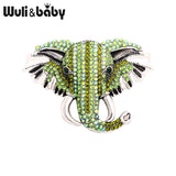 Sparkling Elephant Brooches 4-color Rhinestone Lucky Animal Party Pins