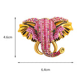 Sparkling Elephant Brooches 4-color Rhinestone Lucky Animal Party Pins