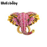 Sparkling Elephant Brooches 4-color Rhinestone Lucky Animal Party Pins