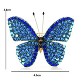 Rhinestone Butterfly Brooches 4-color Insect Pins