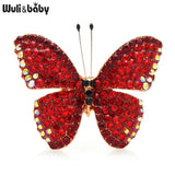 Rhinestone Butterfly Brooches 4-color Insect Pins