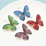 Rhinestone Butterfly Brooches 4-color Insect Pins