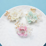 Crystal Flower Brooches 3-color Pearl Beauty Flower Brooch Pins