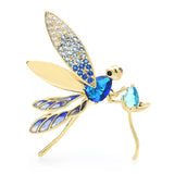 Crystal Dragonfly Brooches Pink Beauty Insects Party Brooch Pin