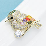Multicolor Bird Brooches For Women Unisex Shining Bird Party Pin