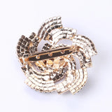 Rhinestone Windmill Flower Brooch Pin - Elegant Palace Party
