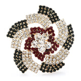 Rhinestone Windmill Flower Brooch Pin - Elegant Palace Party