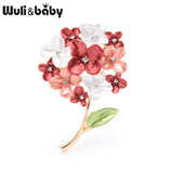 Purple Red Lilac flower Brooches Women Weddings Party Brooch Pins