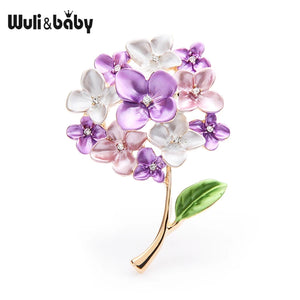 Purple Red Lilac flower Brooches Women Weddings Party Brooch Pins