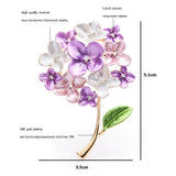 Purple Red Lilac flower Brooches Women Weddings Party Brooch Pins