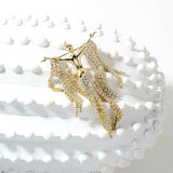 Rhinestone Lady Figure Brooches Beauty Girl Brooch Pins