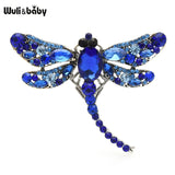 Crystal Dragonfly Brooches 6-color Beauty Insects Pins