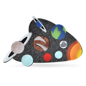 Wulli&baby Acrylic Galaxy Brooches Unisex Space Astronomy Lover Party Office Pin