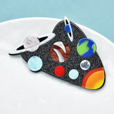 Wulli&baby Acrylic Galaxy Brooches Unisex Space Astronomy Lover Party Office Pin
