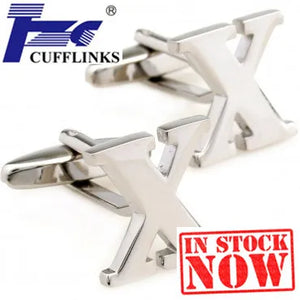 X Alphabet Cufflink Cuff Link 2 Pairs Promotion
