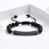 Natural Beads Stainless Steel Cremation Bracelet for Ashes