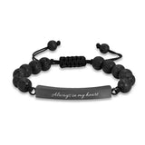 Natural Beads Stainless Steel Cremation Bracelet for Ashes