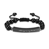 Natural Beads Stainless Steel Cremation Bracelet for Ashes