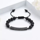 Natural Beads Stainless Steel Cremation Bracelet for Ashes