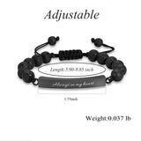 Natural Beads Stainless Steel Cremation Bracelet for Ashes