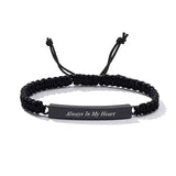Adjustable Leather Wristband Steel Urn Bracelet Ashes Holder