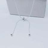 ZFSILVER S925 Sterling Silver Snake Chain Adjustable Necklace for Women
