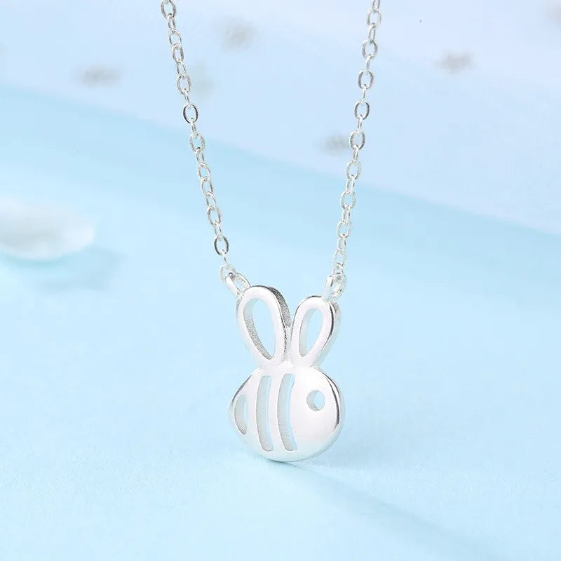 ZFSILVER S925 Sterling Silver Honeybee Bee Necklace For Women
