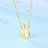 ZFSILVER S925 Sterling Silver Honeybee Bee Necklace For Women