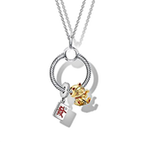 Sterling Silver S925 Matching Necklace with Logo Girl's Gift