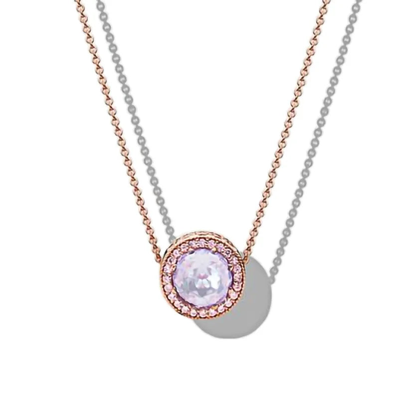 Sterling Silver S925 Matching Necklace with Logo Girl's Gift