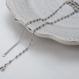 S925 Silver Ball Collarbone Chain Necklace for Women