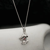 925 Silver Ghost Necklace Charm Jewelry for Women