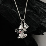 925 Silver Ghost Necklace Charm Jewelry for Women