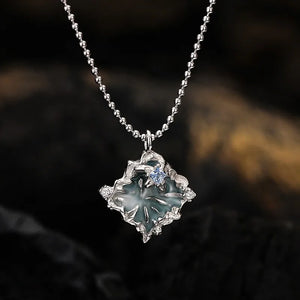 925 Sterling Silver Fold Necklace For Women Wedding Chram Jewelry