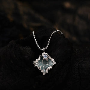 925 Sterling Silver Fold Necklace For Women Wedding Chram Jewelry