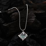 925 Sterling Silver Fold Necklace For Women Wedding Chram Jewelry