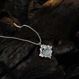 925 Sterling Silver Fold Necklace For Women Wedding Chram Jewelry