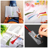 X4YA 15Pcs DIY Bookmarks with 5-Color Tassel for Kids