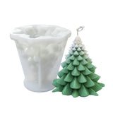 X4YA Large Luoye Christmas Tree Mold DIY Soap Candle Resin Polymer Clay