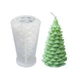 X4YA Large Luoye Christmas Tree Mold DIY Soap Candle Resin Polymer Clay