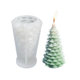 X4YA Large Luoye Christmas Tree Mold DIY Soap Candle Resin Polymer Clay