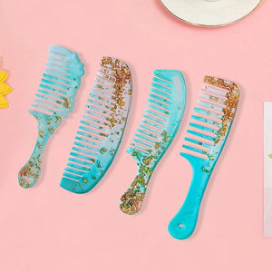 Set of 4 Silicone Resin Molds Comb Shaped Material Hand-Making Tools