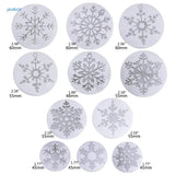 11 Pcs Snowflake Pendants Ornaments Epoxy Resin Mold DIY Crafts Silicone Mould